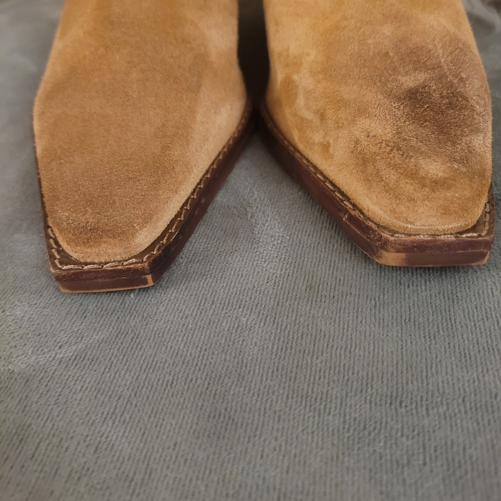 Vince Camuto Tan Suede Ankle Boots - Picture 9 of 16